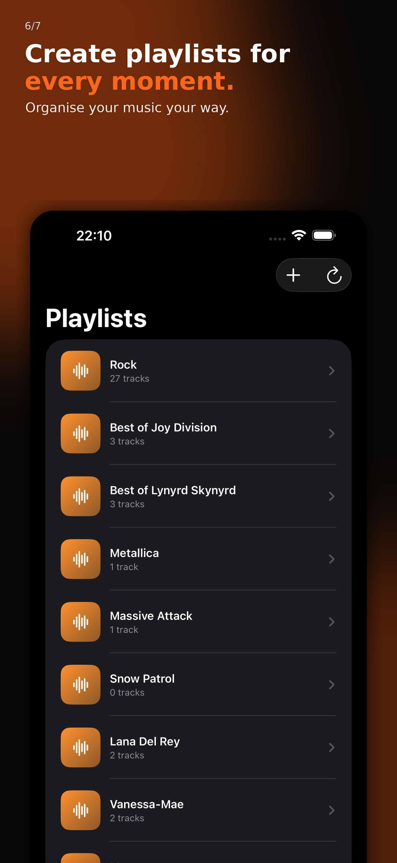 Playlists in dMusik